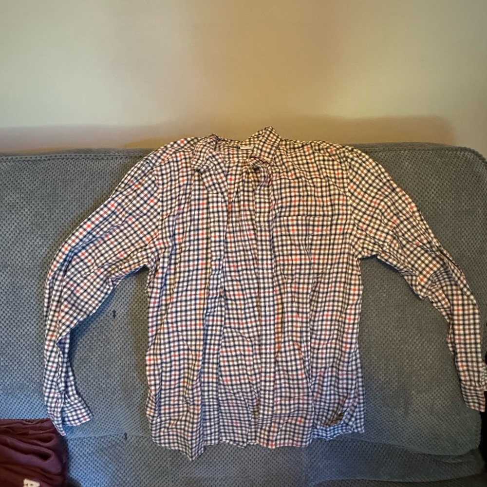 Old Navy Men's Multicolor Plaid Button Down Shirt